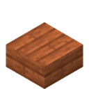 Acacia Slab.png: Inventory sprite for Acacia Slab in Minecraft as shown in-game linking to Acacia Slab with description: Acacia Slab