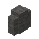 Polished Deepslate Wall.png: Inventory sprite for Polished Deepslate Wall in Minecraft as shown in-game linking to https://minecraft.wiki/w/Polished_Deepslate_Wall with description: Polished Deepslate Wall