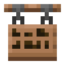 Jungle Hanging Sign.png: Inventory sprite for Jungle Hanging Sign in Minecraft as shown in-game linking to https://minecraft.wiki/w/Jungle_Hanging_Sign with description: Jungle Hanging Sign