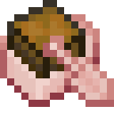 Cherry Boat with Chest.png: Inventory sprite for Cherry Boat with Chest in Minecraft as shown in-game linking to https://minecraft.wiki/w/Cherry_Boat_with_Chest with description: Cherry Boat with Chest