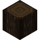 Dark Oak Log.png: Inventory sprite for Dark Oak Log in Minecraft as shown in-game linking to Dark Oak Log with description: Dark Oak Log