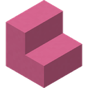 Pink Concrete Stairs.png: Inventory sprite for Pink Concrete Stairs in Minecraft as shown in-game with description: Pink Concrete Stairs