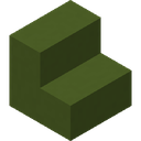 Green Concrete Stairs.png: Inventory sprite for Green Concrete Stairs in Minecraft as shown in-game with description: Green Concrete Stairs