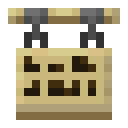 Birch Hanging Sign.png: Inventory sprite for Birch Hanging Sign in Minecraft as shown in-game linking to https://minecraft.wiki/w/Birch_Hanging_Sign with description: Birch Hanging Sign