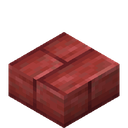 Cinnabar Brick Slab.png: Inventory sprite for Cinnabar Brick Slab in Minecraft as shown in-game linking to Cinnabar Brick Slab with description: Cinnabar Brick Slab