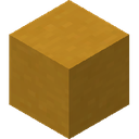 Yellow Terracotta.png: Inventory sprite for Yellow Terracotta in Minecraft as shown in-game linking to https://minecraft.wiki/w/Yellow_Terracotta with description: Yellow Terracotta