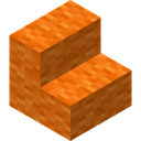 Orange Wool Stairs.png: Inventory sprite for Orange Wool Stairs in Minecraft as shown in-game linking to Orange Wool Stairs with description: Orange Wool Stairs