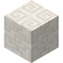 Chiseled Quartz Block.png: Inventory sprite for Chiseled Quartz Block in Minecraft as shown in-game linking to https://minecraft.wiki/w/Chiseled_Quartz_Block with description: Chiseled Quartz Block