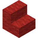 Red Wool Stairs.png: Inventory sprite for Red Wool Stairs in Minecraft as shown in-game linking to Red Wool Stairs with description: Red Wool Stairs