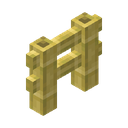 Bamboo Fence.png: Inventory sprite for Bamboo Fence in Minecraft as shown in-game linking to Bamboo Fence with description: Bamboo Fence