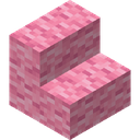 Pink Wool Stairs.png: Inventory sprite for Pink Wool Stairs in Minecraft as shown in-game linking to Pink Wool Stairs with description: Pink Wool Stairs