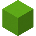 Lime Concrete.png: Inventory sprite for Lime Concrete in Minecraft as shown in-game linking to Lime Concrete with description: Lime Concrete