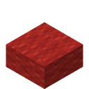 Red Wool Slab.png: Inventory sprite for Red Wool Slab in Minecraft as shown in-game linking to Red Wool Slab with description: Red Wool Slab