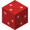Red Mushroom Block.png: Inventory sprite for Red Mushroom Block in Minecraft as shown in-game linking to https://minecraft.wiki/w/Red_Mushroom_Block with description: Red Mushroom Block