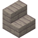 Poplar Stairs.png: Inventory sprite for Poplar Stairs in Minecraft as shown in-game linking to Poplar Stairs with description: Poplar Stairs