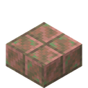 Waxed Exposed Cut Copper Slab.png: Inventory sprite for Waxed Exposed Cut Copper Slab in Minecraft as shown in-game linking to https://minecraft.wiki/w/Waxed_Exposed_Cut_Copper_Slab with description: Waxed Exposed Cut Copper Slab