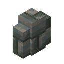 Tuff Brick Wall.png: Inventory sprite for Tuff Brick Wall in Minecraft as shown in-game linking to https://minecraft.wiki/w/Tuff_Brick_Wall with description: Tuff Brick Wall