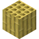 Block of Stripped Bamboo.png: Inventory sprite for Block of Stripped Bamboo in Minecraft as shown in-game linking to Block of Stripped Bamboo with description: Block of Stripped Bamboo