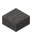 Polished Deepslate Slab.png: Inventory sprite for Polished Deepslate Slab in Minecraft as shown in-game linking to https://minecraft.wiki/w/Polished_Deepslate_Slab with description: Polished Deepslate Slab