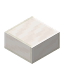 Quartz Slab.png: Inventory sprite for Quartz Slab in Minecraft as shown in-game linking to https://minecraft.wiki/w/Quartz_Slab with description: Quartz Slab