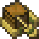 Bamboo Raft with Chest.png: Inventory sprite for Bamboo Raft with Chest in Minecraft as shown in-game linking to https://minecraft.wiki/w/Bamboo_Raft_with_Chest with description: Bamboo Raft with Chest