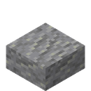 Andesite Slab.png: Inventory sprite for Andesite Slab in Minecraft as shown in-game linking to https://minecraft.wiki/w/Andesite_Slab with description: Andesite Slab