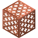 Copper Grate.png: Inventory sprite for Copper Grate in Minecraft as shown in-game with description: Copper Grate