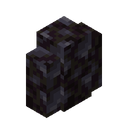 Blackstone Wall.png: Inventory sprite for Blackstone Wall in Minecraft as shown in-game linking to https://minecraft.wiki/w/Blackstone_Wall with description: Blackstone Wall