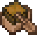 Jungle Boat with Chest.png: Inventory sprite for Jungle Boat with Chest in Minecraft as shown in-game linking to https://minecraft.wiki/w/Jungle_Boat_with_Chest with description: Jungle Boat with Chest