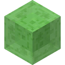 Slime Block.png: Inventory sprite for Slime Block in Minecraft as shown in-game linking to https://minecraft.wiki/w/Slime_Block with description: Slime Block