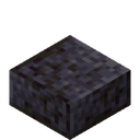 Polished Blackstone Slab.png: Inventory sprite for Polished Blackstone Slab in Minecraft as shown in-game linking to https://minecraft.wiki/w/Polished_Blackstone_Slab with description: Polished Blackstone Slab
