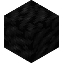 Block of Coal.png: Inventory sprite for Block of Coal in Minecraft as shown in-game linking to Block of Coal with description: Block of Coal
