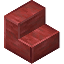 Polished Cinnabar Stairs.png: Inventory sprite for Polished Cinnabar Stairs in Minecraft as shown in-game linking to Polished Cinnabar Stairs with description: Polished Cinnabar Stairs