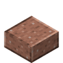 Polished Granite Slab.png: Inventory sprite for Polished Granite Slab in Minecraft as shown in-game linking to https://minecraft.wiki/w/Polished_Granite_Slab with description: Polished Granite Slab