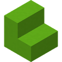 Lime Concrete Stairs.png: Inventory sprite for Lime Concrete Stairs in Minecraft as shown in-game with description: Lime Concrete Stairs