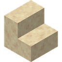 Smooth Sandstone Stairs.png: Inventory sprite for Smooth Sandstone Stairs in Minecraft as shown in-game linking to https://minecraft.wiki/w/Smooth_Sandstone_Stairs with description: Smooth Sandstone Stairs