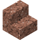 Granite Stairs.png: Inventory sprite for Granite Stairs in Minecraft as shown in-game linking to https://minecraft.wiki/w/Granite_Stairs with description: Granite Stairs