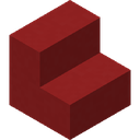 Red Concrete Stairs.png: Inventory sprite for Red Concrete Stairs in Minecraft as shown in-game with description: Red Concrete Stairs