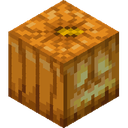 Jack o'Lantern.png: Inventory sprite for Jack o'Lantern in Minecraft as shown in-game linking to https://minecraft.wiki/w/Jack_o%27Lantern with description: Jack o'Lantern