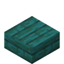 Warped Slab.png: Inventory sprite for Warped Slab in Minecraft as shown in-game linking to Warped Slab with description: Warped Slab
