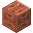 Chiseled Copper.png: Inventory sprite for Chiseled Copper in Minecraft as shown in-game with description: Chiseled Copper