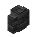 Deepslate Tile Wall.png: Inventory sprite for Deepslate Tile Wall in Minecraft as shown in-game linking to https://minecraft.wiki/w/Deepslate_Tile_Wall with description: Deepslate Tile Wall