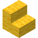 Yellow Wool Stairs.png: Inventory sprite for Yellow Wool Stairs in Minecraft as shown in-game linking to Yellow Wool Stairs with description: Yellow Wool Stairs