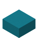 Cyan Concrete Slab.png: Inventory sprite for Cyan Concrete Slab in Minecraft as shown in-game with description: Cyan Concrete Slab