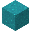Cyan Concrete Powder.png: Inventory sprite for Cyan Concrete Powder in Minecraft as shown in-game linking to https://minecraft.wiki/w/Cyan_Concrete_Powder with description: Cyan Concrete Powder