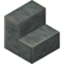 Polished Tuff Stairs.png: Inventory sprite for Polished Tuff Stairs in Minecraft as shown in-game linking to https://minecraft.wiki/w/Polished_Tuff_Stairs with description: Polished Tuff Stairs