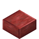 Polished Cinnabar Slab.png: Inventory sprite for Polished Cinnabar Slab in Minecraft as shown in-game linking to Polished Cinnabar Slab with description: Polished Cinnabar Slab