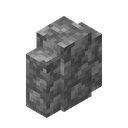 Cobblestone Wall.png: Inventory sprite for Cobblestone Wall in Minecraft as shown in-game linking to https://minecraft.wiki/w/Cobblestone_Wall with description: Cobblestone Wall