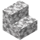 Diorite Stairs.png: Inventory sprite for Diorite Stairs in Minecraft as shown in-game linking to https://minecraft.wiki/w/Diorite_Stairs with description: Diorite Stairs