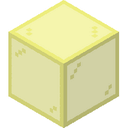 Yellow Stained Glass.png: Inventory sprite for Yellow Stained Glass in Minecraft as shown in-game linking to https://minecraft.wiki/w/Yellow_Stained_Glass with description: Yellow Stained Glass